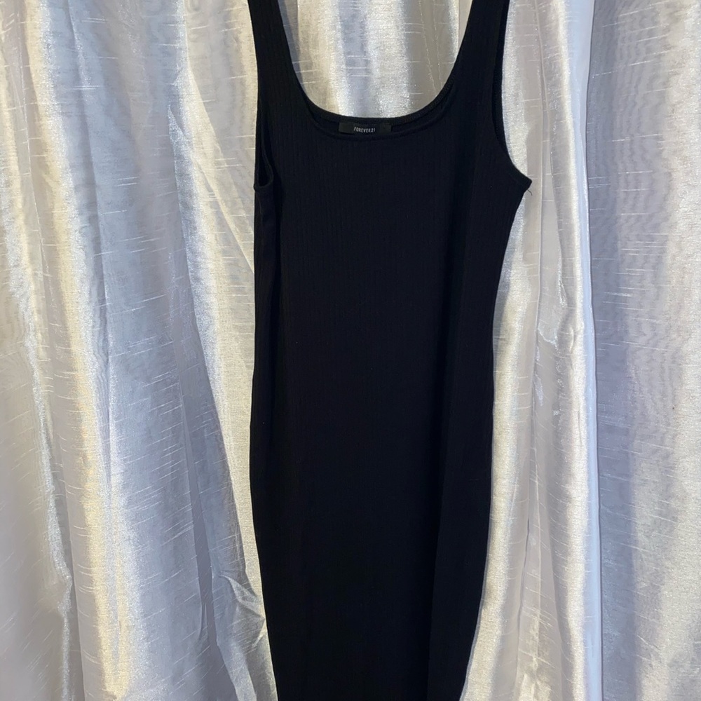 Black midi dress